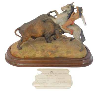 Lot 258 - An Aynsley porcelain The Indian Brave figure...