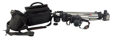 Lot 491 - A Sony A300 DSLR camera, together with a Sony...