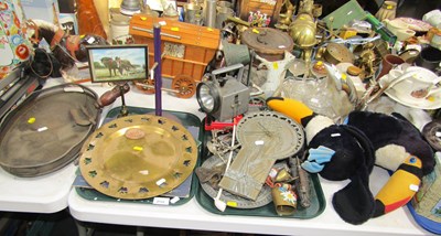 Lot 2133 - Metalware and ceramics, including a cart horse...