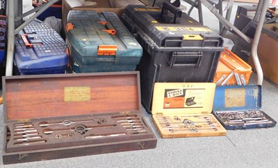 Lot 2163 - Tools and toolboxes, including a DeWalt...