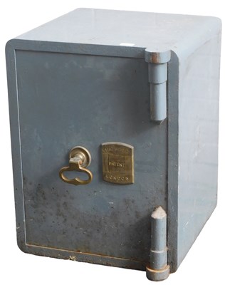 Lot 544 - A Chatwoods of London patent safe, painted...