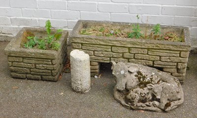 Lot 546 - A composition stone garden ornament, modelled...