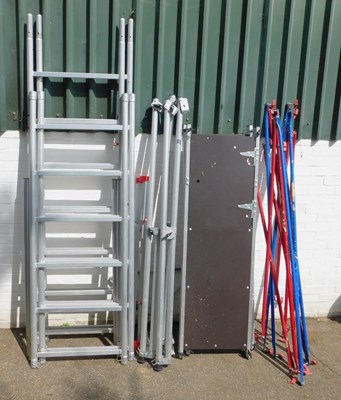 Lot 548 - A scaffold tower, with two platforms.
