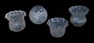 Lot 510 - Four Victorian and later clear and etched...