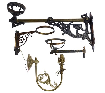 Lot 523 - A group of Victorian and later brass and cast...