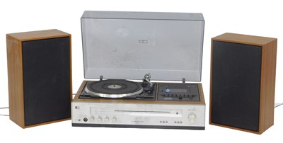 Lot 535 - A Pye stereo music system, together with a...