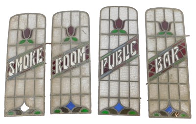 Lot 463 - A set of four early 20thC pub related leaded...