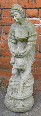 Lot 563 - A composition garden ornament, depicting a...