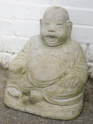 Lot 565 - A composition stone garden figure, modelled as...