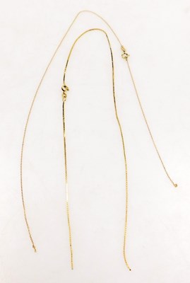 Lot 217A - A 9ct gold box link neckchain, on a bolt ring...