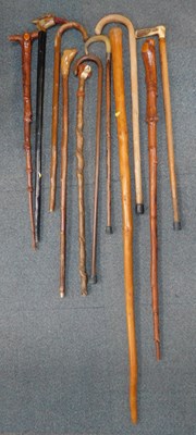 Lot 2190 - A group of walking sticks, approx 12.