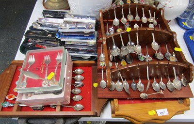 Lot 2167 - A group of anniversary and souvenir teaspoons,...