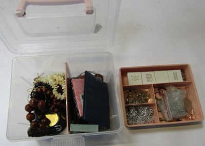 Lot 2200 - Costume jewellery, etc. (contents of plastic...