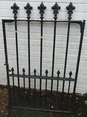 Lot 1113 - A wrought iron gate with fleur de lys finish...