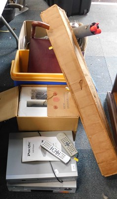 Lot 2176 - A coolbox with a canteen of cutlery, together...