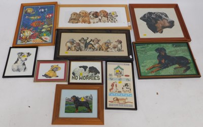 Lot 2179 - Pictures and prints, approx eight pictures of...