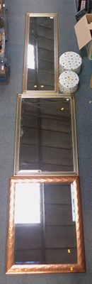 Lot 2181 - Two wall mirrors, one with a bevelled plate,...
