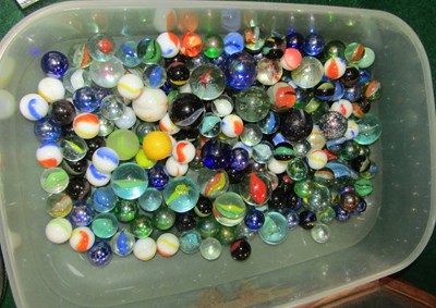 Lot 2209 - Assorted marbles, contained in plastic box.