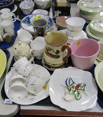 Lot 2182 - Ceramics, including a mottoware jug, various...