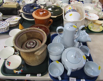 Lot 2185 - Ceramics, including a light blue coloured part...
