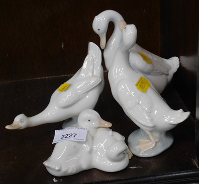 Lot 2227 - Four Nao geese.