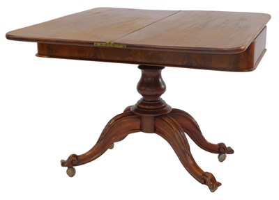 Lot 627 - A Victorian mahogany tea table, the top with a...