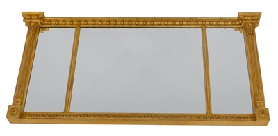 Lot 628 - A 20thC Empire style giltwood overmantle...