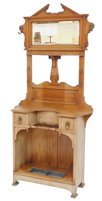 Lot 652 - A Victorian mahogany hall stand, the top with...