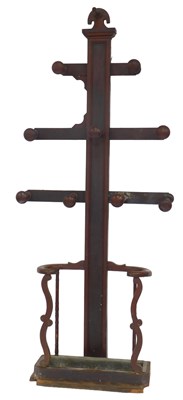 Lot 671 - A Victorian mahogany hall stand, with nine...