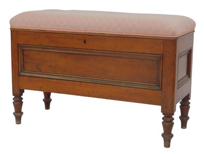 Lot 687 - A Victorian blanket chest, with an overstuffed...