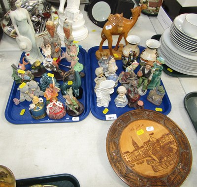 Lot 2245 - Ceramics and treen, including figures, etc,...