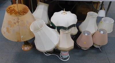 Lot 2273 - Table lamps, differing designs, shapes and...