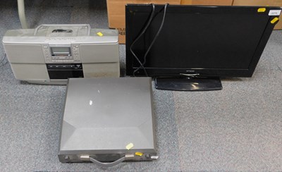 Lot 2279 - Electronics, including a Linsar flat screen...