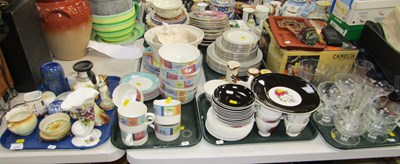 Lot 2252 - Glassware and ceramics, including glass sundae...