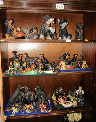 Lot 2290 - Ceramic ornamental dogs, various sizes and...