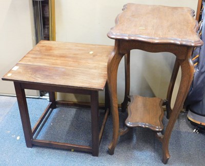 Lot 1141 - Two occasional tables, one square with...
