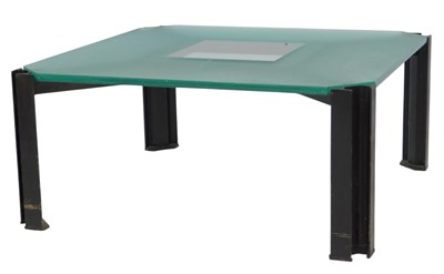 Lot 682b - A 1980s coffee table, the square canted...