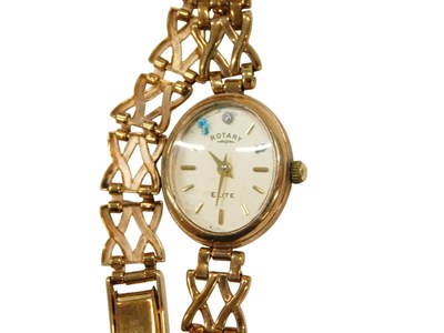 Lot 344 - A Rotary ladies wristwatch, with a cream dial...
