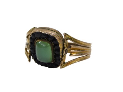 Lot 323 - A late 19th/early 20thC memorial swivel ring,...
