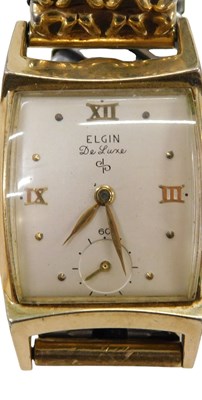 Lot 349 - An Elgin Deluxe gentlemens wristwatch, with...