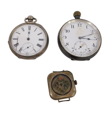 Lot 350 - Two silver pocket watches, comprising a 1960s...