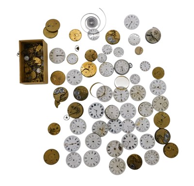 Lot 354 - A group of watch maker's parts, comprising...