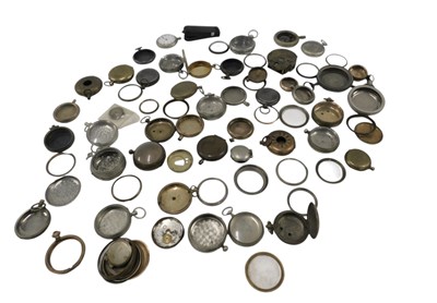 Lot 369 - A group of pocket watch and fob watch...