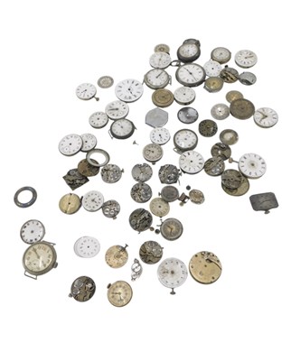 Lot 370 - A group of silver faced wristwatch...