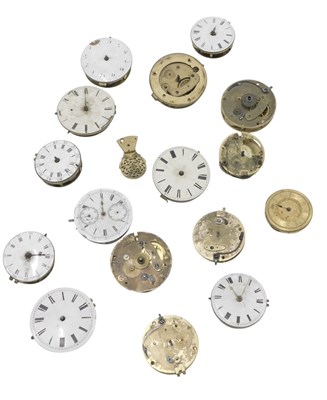 Lot 372 - A group of 19thC key wind pocket watch...