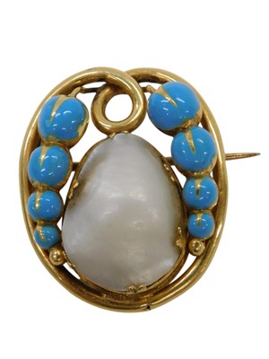 Lot 390A - A late Victorian/early Edwardian blister pearl...