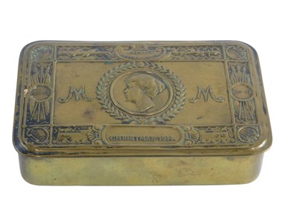 Lot 516 - A WWI 1914 Princess Mary Christmas gift brass...