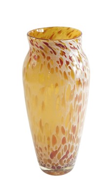 Lot 410 - A 20thC Art Glass vase, of mottled red and...