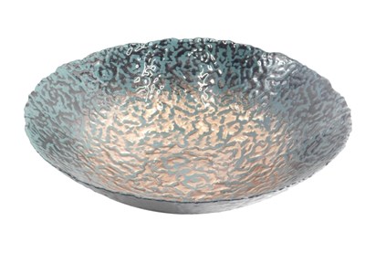Lot 443 - A mid 20thC art glass bowl, on a blackened...