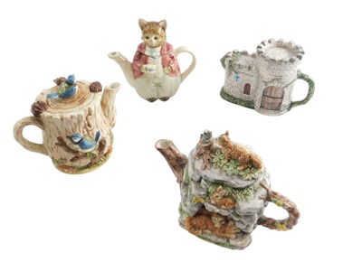 Lot 342 - Four novelty teapots, comprising fox and mouse,...